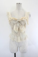画像1: Forest Wardrobe 森林衣樹 / カメオリボンビスチェ S 生成り I-26-08-09-008-LO-TO-SA-ZI (1)