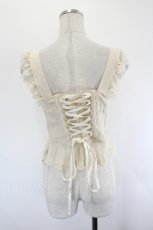 画像2: Forest Wardrobe 森林衣樹 / カメオリボンビスチェ S 生成り I-26-08-09-008-LO-TO-SA-ZI (2)