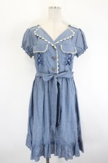 画像1: axes femme / シャンブレークラシックOP  ブルー I-26-08-09-068-AX-OP-TE-ZI (1)