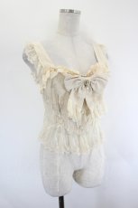 画像3: Forest Wardrobe 森林衣樹 / カメオリボンビスチェ S 生成り I-26-08-09-008-LO-TO-SA-ZI (3)