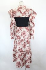 画像3: axes femme / グラデーションローズ柄ワンピース  ブラウンＸ黒 I-26-08-09-071-AX-OP-SA-ZI (3)
