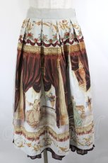 画像1: axes femme NOSTALGIE / 絵画柄スカート  ブラウンＸグレー I-26-08-09-077-AX-SK-SA-ZI (1)