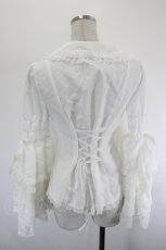 画像2: Dream Lolita / リボンブローチ付き長袖ブラウス M 白 I-26-08-09-009-LO-BL-SA-ZI (2)