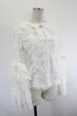 画像3: Dream Lolita / リボンブローチ付き長袖ブラウス M 白 I-26-08-09-009-LO-BL-SA-ZI (3)