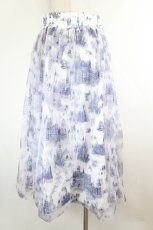 画像3: axes femme / シャトーPTハイウエススカート  白Ｘ青 I-26-08-09-086-AX-SK-SA-ZI (3)