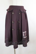 画像1: axes femme / 薔薇×額縁刺繍ミドルスカート  ボルドー I-26-08-09-087-AX-SK-SA-ZI (1)