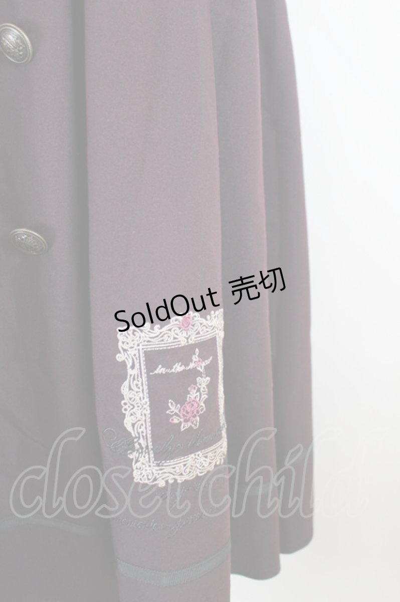 画像2: axes femme / 薔薇×額縁刺繍ミドルスカート  ボルドー I-26-08-09-087-AX-SK-SA-ZI (2)