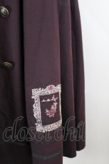 画像2: axes femme / 薔薇×額縁刺繍ミドルスカート  ボルドー I-26-08-09-087-AX-SK-SA-ZI (2)