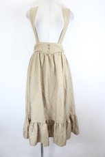 画像1: axes femme / ローズ刺繍サス付きスカート  ブラウン I-26-08-09-088-AX-SK-SA-ZI (1)