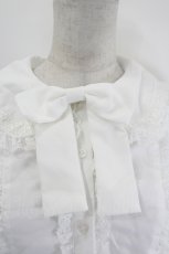 画像5: Dream Lolita / リボンブローチ付き長袖ブラウス M 白 I-26-08-09-009-LO-BL-SA-ZI (5)