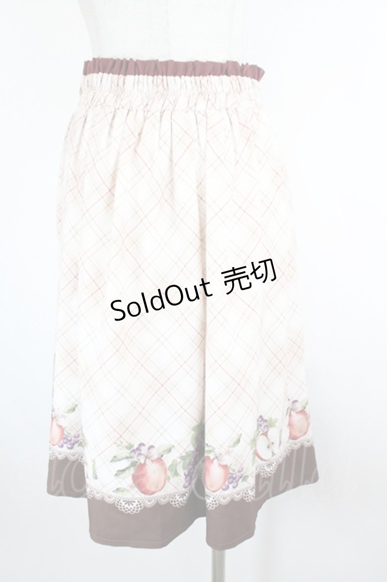 画像3: axes femme POETIQUE / ラ レコルトチェックスカート  アイボリーＸブラウン I-26-08-09-090-AX-SK-SA-ZI (3)