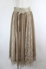 画像1: axes femme / レース×チュールミディスカート  ベージュ I-26-08-09-095-AX-SK-SA-ZI (1)