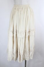 画像3: Forest Wardrobe 森林衣樹 / フロントリボン&フリルスカート S 生成り I-26-08-09-102-LO-SK-SA-ZI (3)