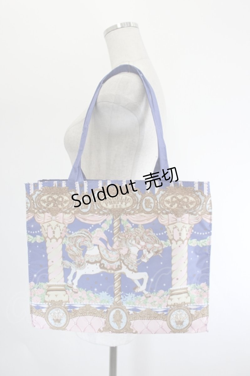 画像1: Angelic Pretty / 2014年ムック本付録 Day Dream Carnivalビッグトートバッグ  青 I-26-08-09-113-AP-BG-SA-ZI (1)