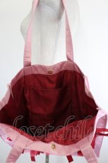 画像3: Maison de FLEUR / リボンサテンスクエアトートバッグ  ピンク I-26-08-09-115-LO-BG-TE-ZI (3)