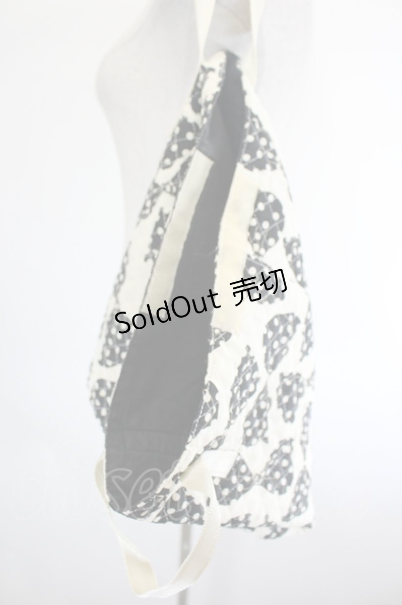 画像3: INGEBORG / ドットリボンばけつ型バッグ  アイボリーＸ黒 I-26-08-09-120-LO-BG-SA-ZI (3)
