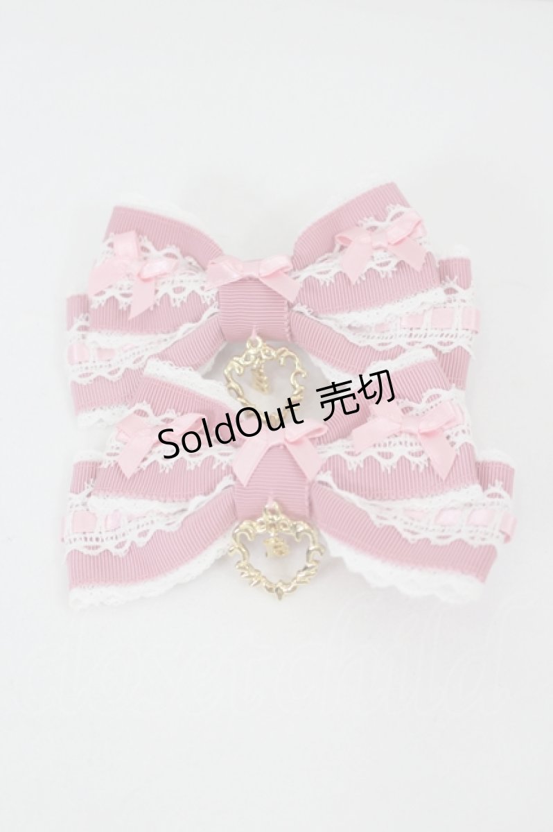 画像1: BABY,THE STARS SHINE BRIGHT / Maison de petit Rubanリボンクリップ  ローズ I-26-08-09-128-BA-AC-TE-ZI (1)