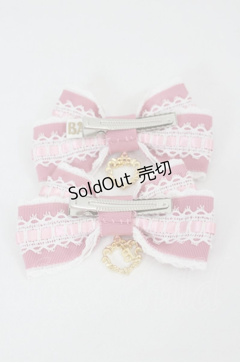 画像2: BABY,THE STARS SHINE BRIGHT / Maison de petit Rubanリボンクリップ  ローズ I-26-08-09-128-BA-AC-TE-ZI (2)