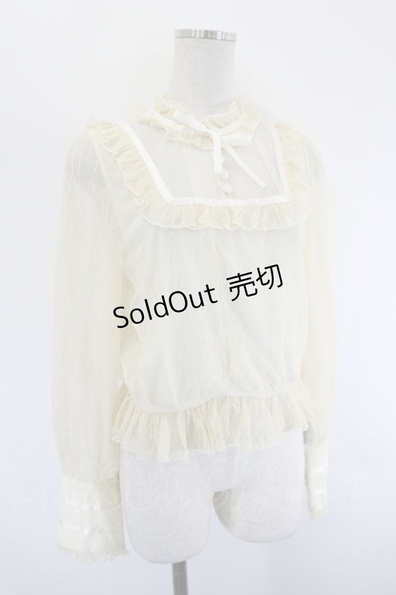 画像3: Forest Wardrobe 森林衣樹 / レースシースルーブラウス S 生成り I-26-08-09-012-LO-BL-SA-ZI (3)