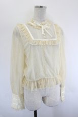 画像3: Forest Wardrobe 森林衣樹 / レースシースルーブラウス S 生成り I-26-08-09-012-LO-BL-SA-ZI (3)
