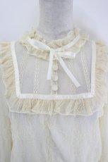 画像4: Forest Wardrobe 森林衣樹 / レースシースルーブラウス S 生成り I-26-08-09-012-LO-BL-SA-ZI (4)