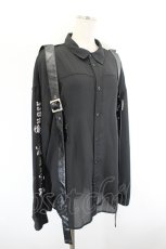画像3: Jamie エーエヌケー / ベルト付きロングシアーシャツ M ブラック I-26-08-09-002-LO-BL-SA-ZI (3)