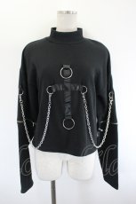 画像1: Jamie エーエヌケー / クロスハーネスハイネックトップス M ブラック I-26-08-09-022-LO-TO-SA-ZI (1)