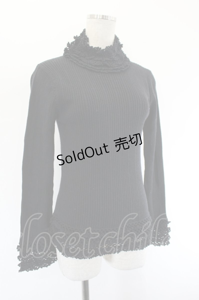 画像3: INGEBORG / ハイネックニットトップス  黒 I-26-08-11-041-LO-TO-SA-ZI (3)