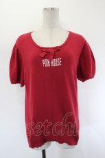画像1: PINK HOUSE / ロゴリボンニット  レッド I-26-08-11-048-LO-TO-SA-ZI (1)