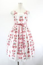 画像1: Angelic Pretty / Strawberry Dollジャンパースカート  白 I-26-08-11-051-AP-OP-TE-ZI (1)