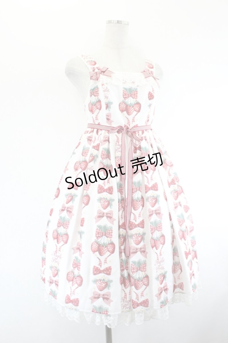 画像4: Angelic Pretty / Strawberry Dollジャンパースカート  白 I-26-08-11-051-AP-OP-TE-ZI (4)