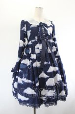 画像4: Angelic Pretty / Misty Skyワンピース  ネイビー I-26-08-11-052-AP-OP-TE-ZI (4)