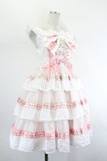 画像4: BABY,THE STARS SHINE BRIGHT / 【本店限定色】Sweet Best Wishesジャンパースカート&カチューシャセット  オフ白×ピンク I-26-08-11-054-BA-OP-TE-ZI (4)