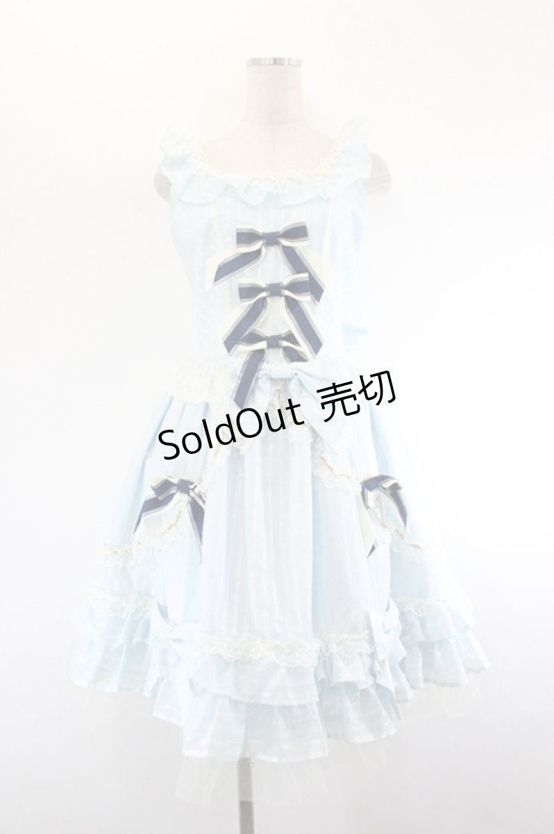 画像1: BABY,THE STARS SHINE BRIGHT / Blooming Fairy Dollワンピース  サックス I-26-08-11-055-BA-OP-SA-ZI (1)