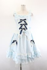 画像1: BABY,THE STARS SHINE BRIGHT / Blooming Fairy Dollワンピース  サックス I-26-08-11-055-BA-OP-SA-ZI (1)