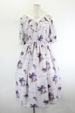 画像1: Melody BasKet / Violet laceヨーク切替ワンピース  ラベンダー I-26-08-11-056-LO-OP-TE-ZI (1)