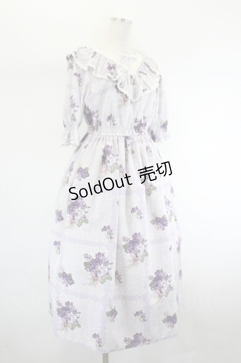 画像4: Melody BasKet / Violet laceヨーク切替ワンピース  ラベンダー I-26-08-11-056-LO-OP-TE-ZI (4)