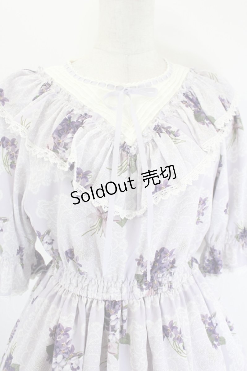 画像5: Melody BasKet / Violet laceヨーク切替ワンピース  ラベンダー I-26-08-11-056-LO-OP-TE-ZI (5)