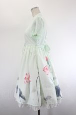 画像2: To Alice / チャイナ半袖ワンピース  ミント I-26-08-11-058-LO-OP-SA-ZI (2)