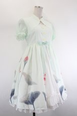 画像4: To Alice / チャイナ半袖ワンピース  ミント I-26-08-11-058-LO-OP-SA-ZI (4)