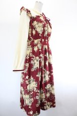 画像3: axes femme POETIQUE / 花柄レイヤードワンピ M ワイン I-26-08-11-066-AX-OP-SA-ZI (3)