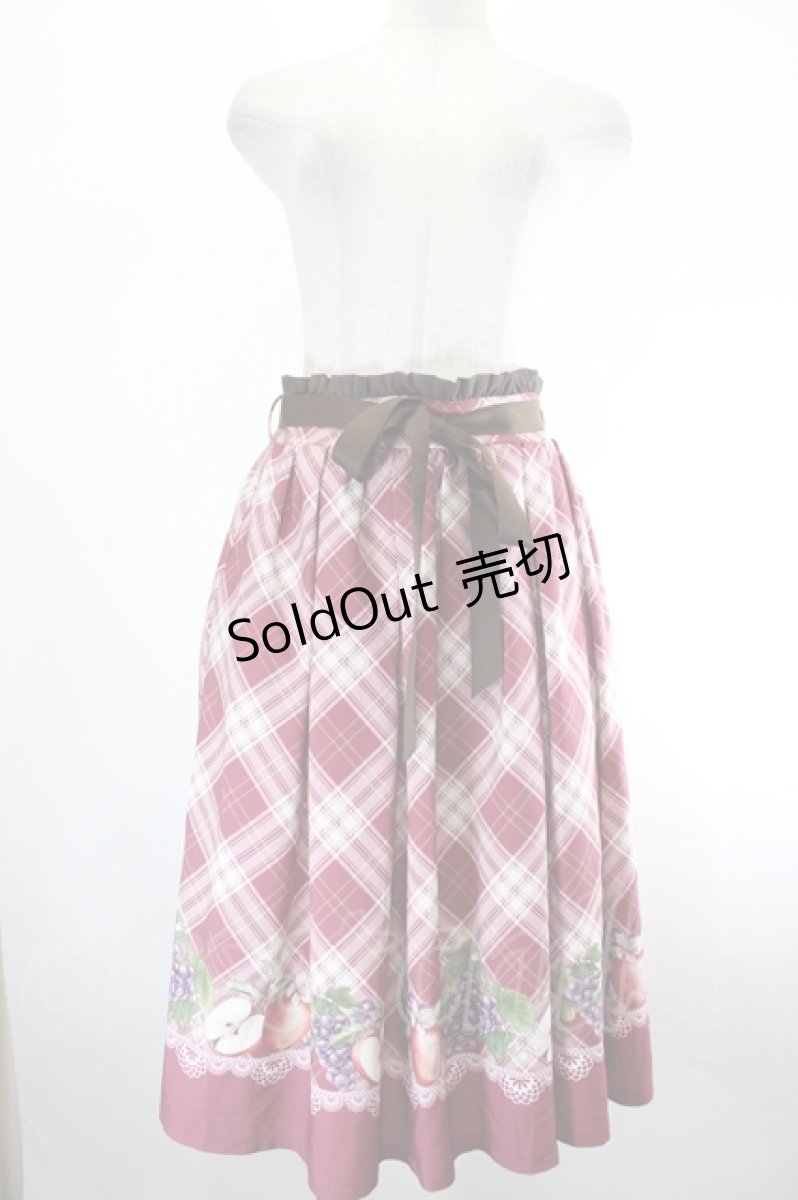 画像1: axes femme POETIQUE / ラ レコルトチェックスカート  ボルドー I-26-08-11-080-AX-SK-SA-ZI (1)