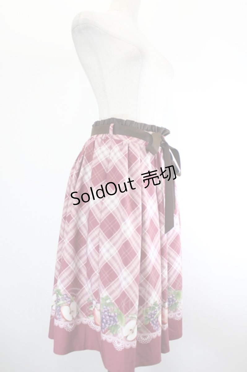 画像3: axes femme POETIQUE / ラ レコルトチェックスカート  ボルドー I-26-08-11-080-AX-SK-SA-ZI (3)