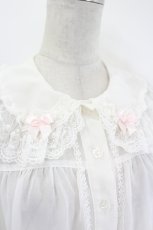 画像4: BABY,THE STARS SHINE BRIGHT / うさくみゃちゃんのふわふわブラウス  白Ｘピンク I-26-08-11-001-BA-BL-SA-ZI (4)
