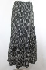 画像1: INGEBORG / ドットフリルスカート L 黒Ｘ白 I-26-08-11-097-LO-SK-SA-ZI (1)