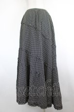 画像2: INGEBORG / ドットフリルスカート L 黒Ｘ白 I-26-08-11-097-LO-SK-SA-ZI (2)