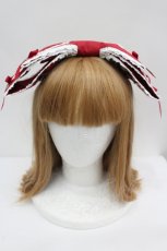 画像2: Chalmiere / 梯子レースリボン型ヘッドドレス  赤 I-26-08-11-113-AX-AC-TE-ZI (2)