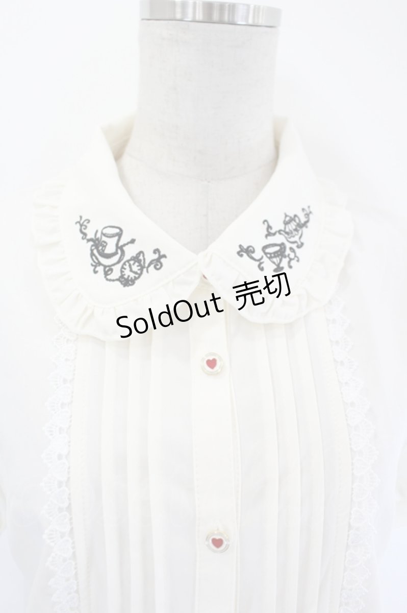 画像4: axes femme POETIQUE / 終わらないお茶会刺繍ブラウス  アイボリーＸ黒 I-26-08-11-011-AX-BL-SA-ZI (4)