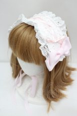 画像1: BABY,THE STARS SHINE BRIGHT / はしごレースのスピンドールヘッドドレス  ピンク I-26-08-11-114-BA-AC-TE-ZI (1)