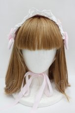 画像2: BABY,THE STARS SHINE BRIGHT / はしごレースのスピンドールヘッドドレス  ピンク I-26-08-11-114-BA-AC-TE-ZI (2)